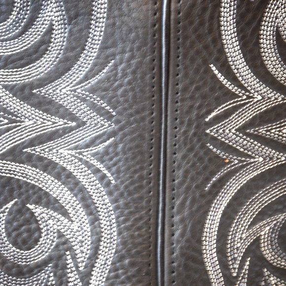 NOS MEN Size 8.5D Dan Post Black Cowboy Boots - Picture 5 of 7